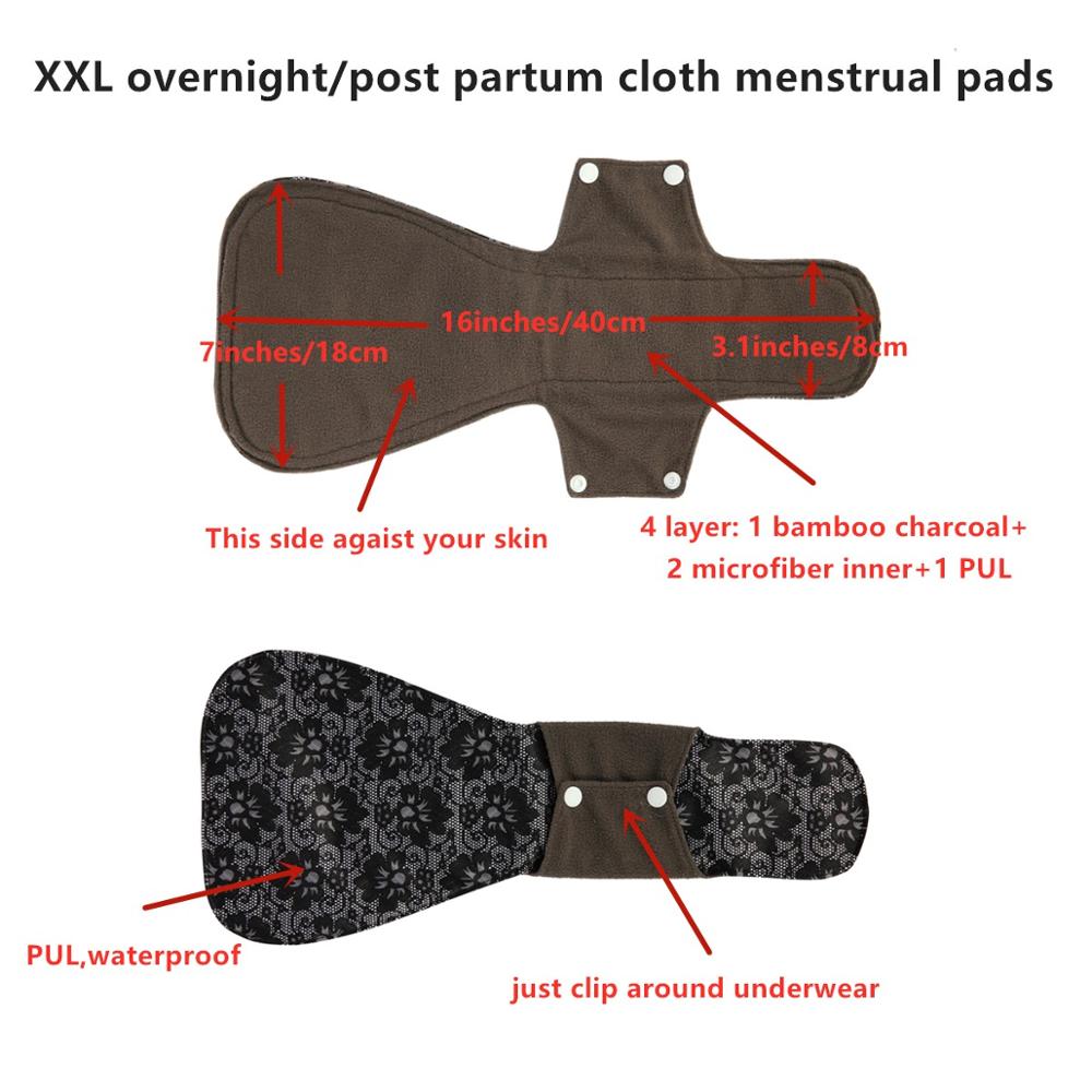 [시그자고르] 1 XXL 천 생리대 위생 대나무 숯 재 - Cloth Pad Reusable 리뷰 및 가격
