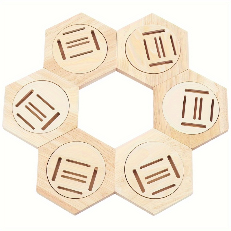 6팩 육각형 나무 메달 디스플레이 랙 벽걸이형 DIY  - Sustainable Living Eco Friendly 리뷰 및 가격