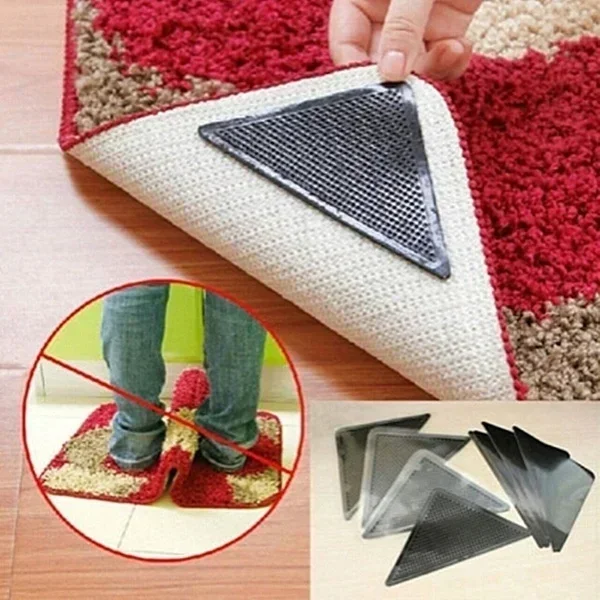 4피스 실리콘 카펫 카펫 클립 미끄럼 방지 그립 코너  - Sustainable Living Eco Friendly 리뷰 및 가격