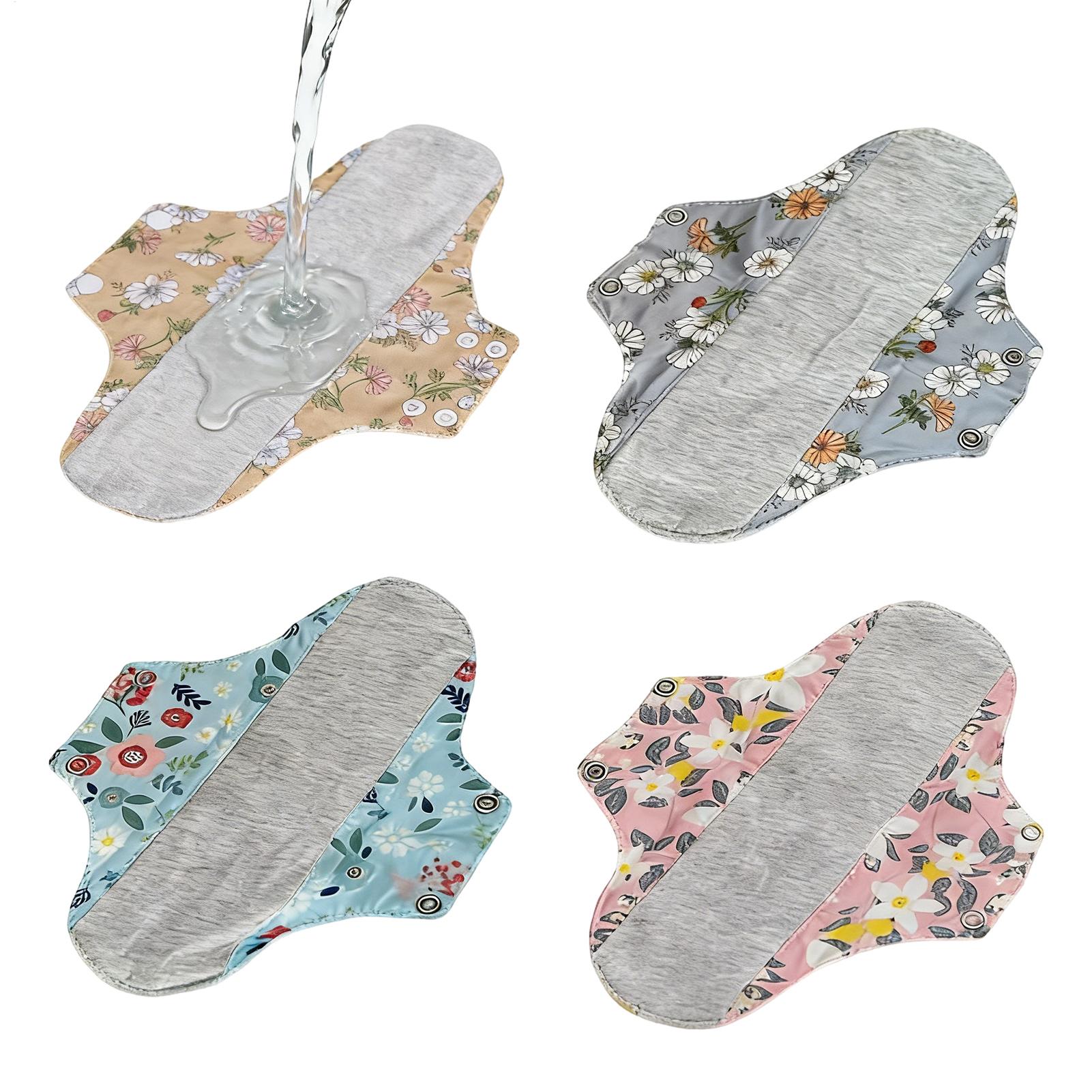 재사용 가능한 생리대 4개, 새지 않는 생리대, 워셔블 - Cloth Pad Reusable 리뷰 및 가격